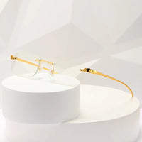 rimless sunglasses