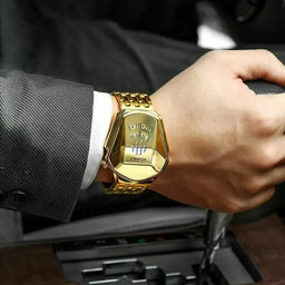 Luxury Brand Fashion Gold Wristwatch