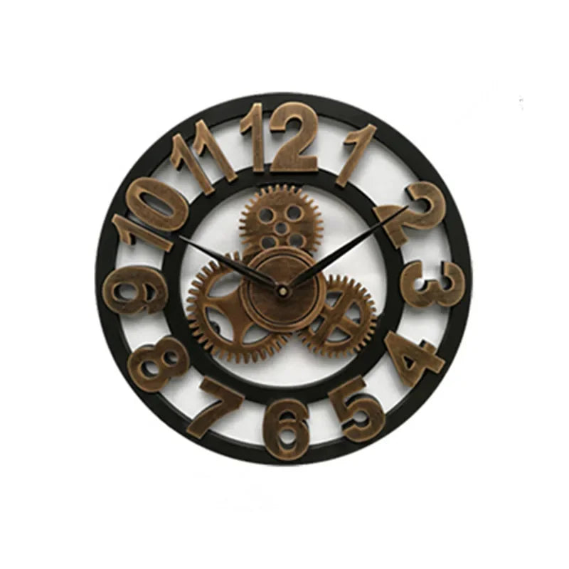 Retro industrial style wall clock