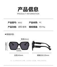 trendy square frame sunglasses