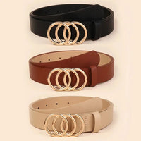 Versatile leather belt for women