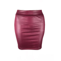 Slim faux leather pencil skirt