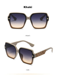 trendy square frame sunglasses