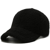 Solid Faux Lambswool Baseball Cap