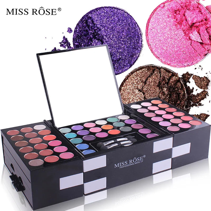 Makeup set for 142 colors eye shadow, 3 colors blush, 3 colors eyebrow powder.