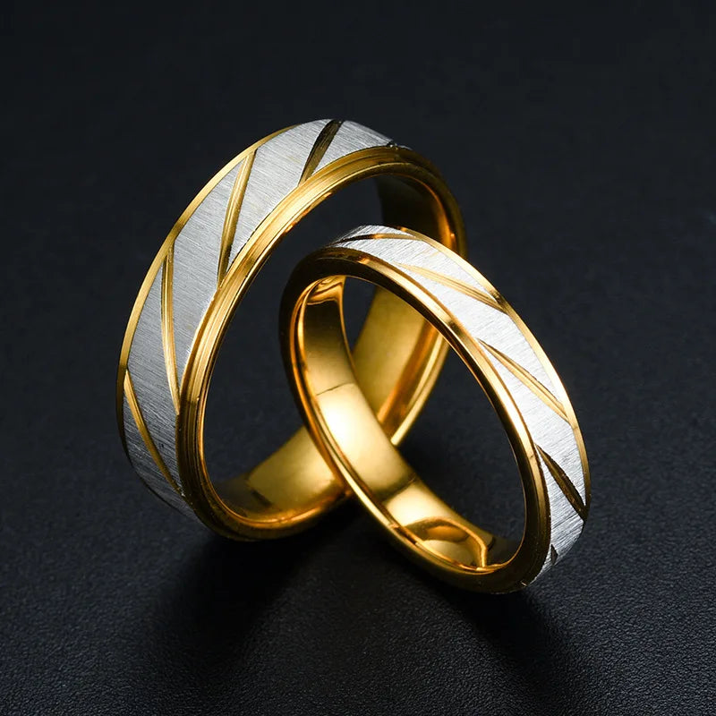 Unique Wave Pattern Couple Rings For (Men/Women)