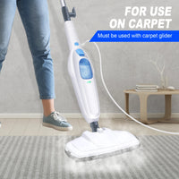 Balai à vapeur DayPlus et nettoyeur à vapeur amovible, nettoyeur à vapeur puissant de 1 500 W pour tapis, stratifié, bois dur, 2 tampons lavables, 400 ml