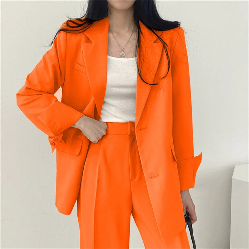 Casual Women's 2 - Piece Outfit Set: Long Sleeve Blazer and Pants – Stylish and Eye - Catching Fall FashionAzizaK