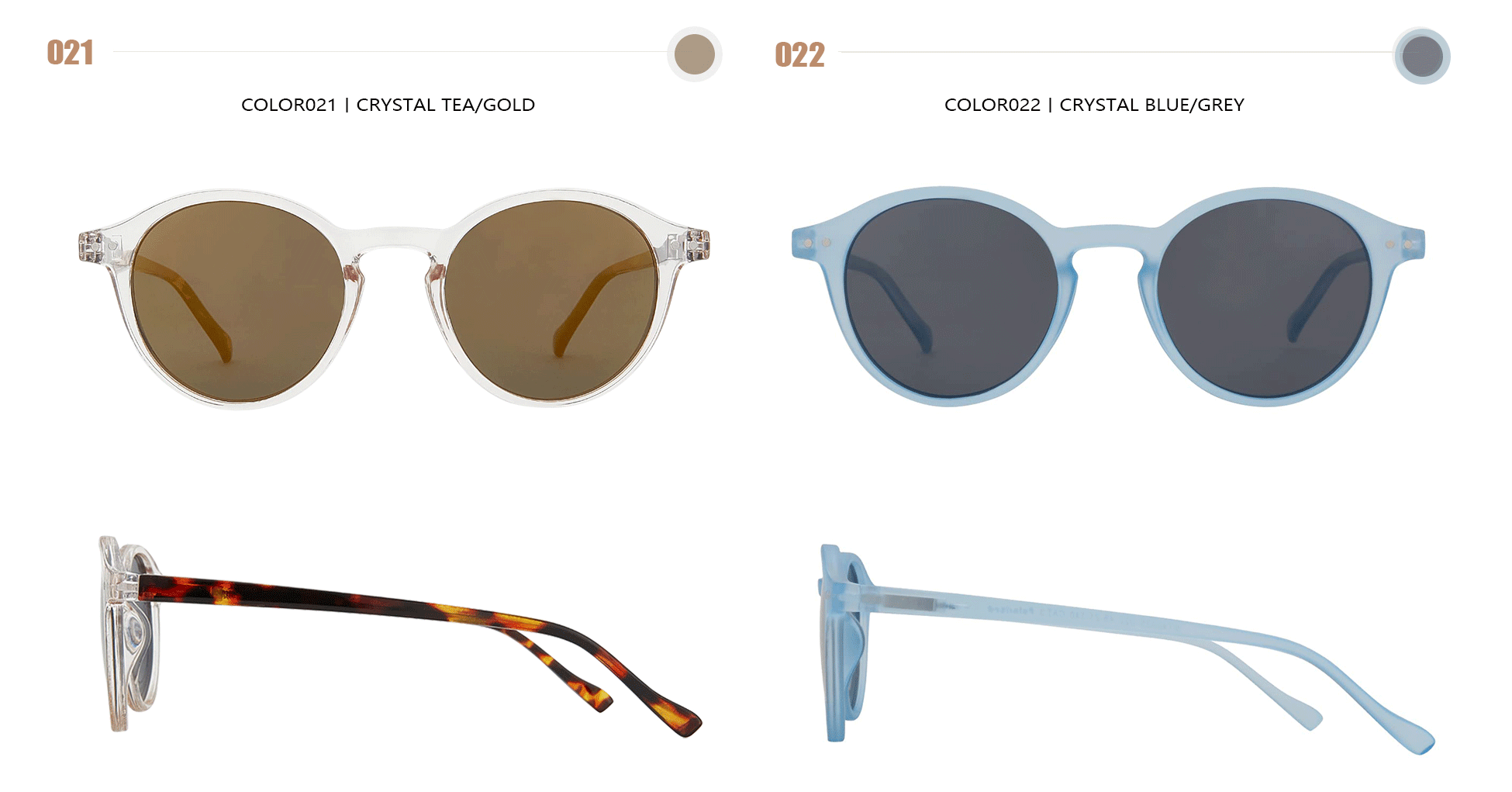 ZENOTTIC (size S) round sunglasses UV400 protection glasses Shades