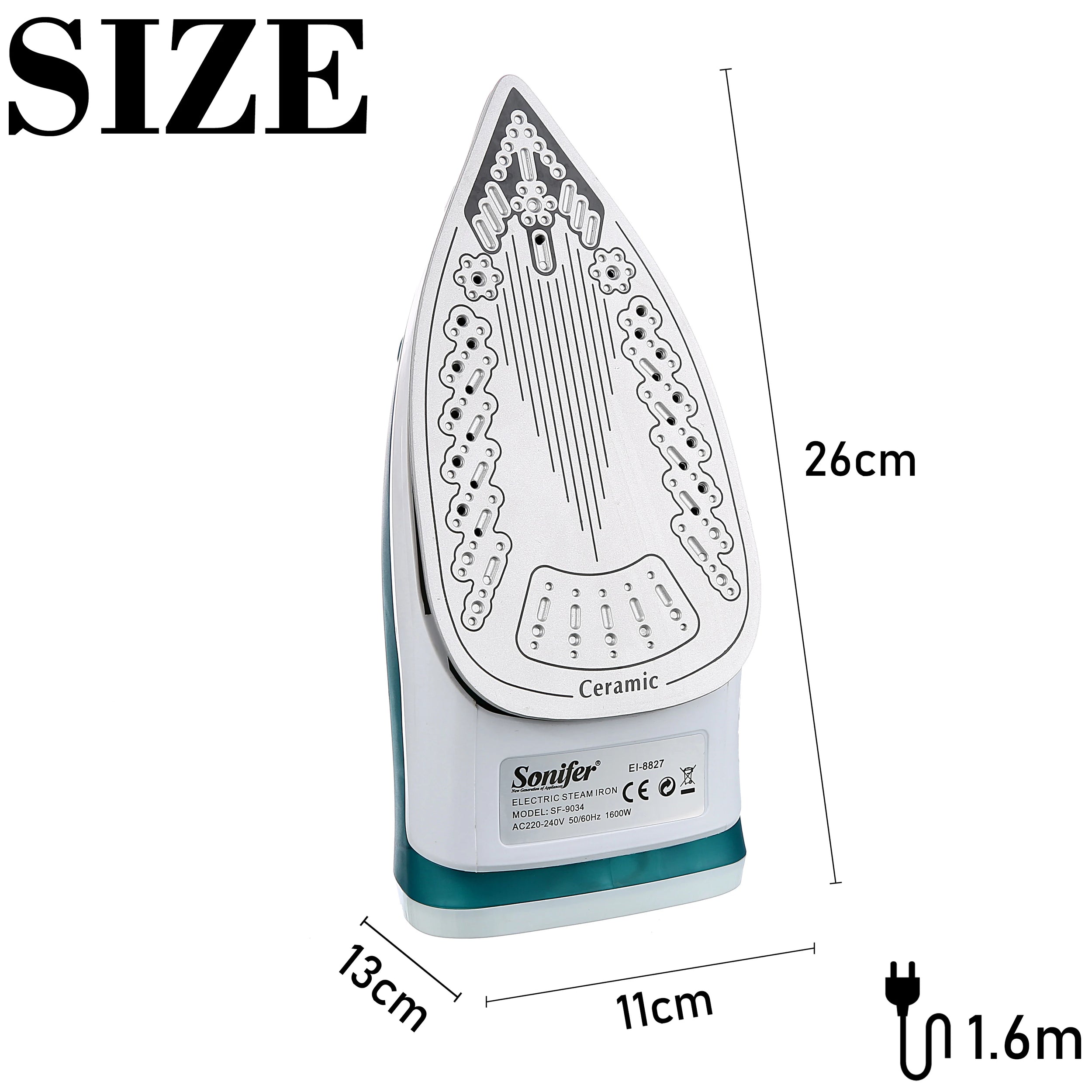 Electric Iron Portable Mini Garment Steamer Steam Iron For Clothing Iron Adjustable Ceramic Soleplate Iron For Ironing Sonifer