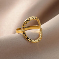 ring fashion single color geometric goldAzizaK