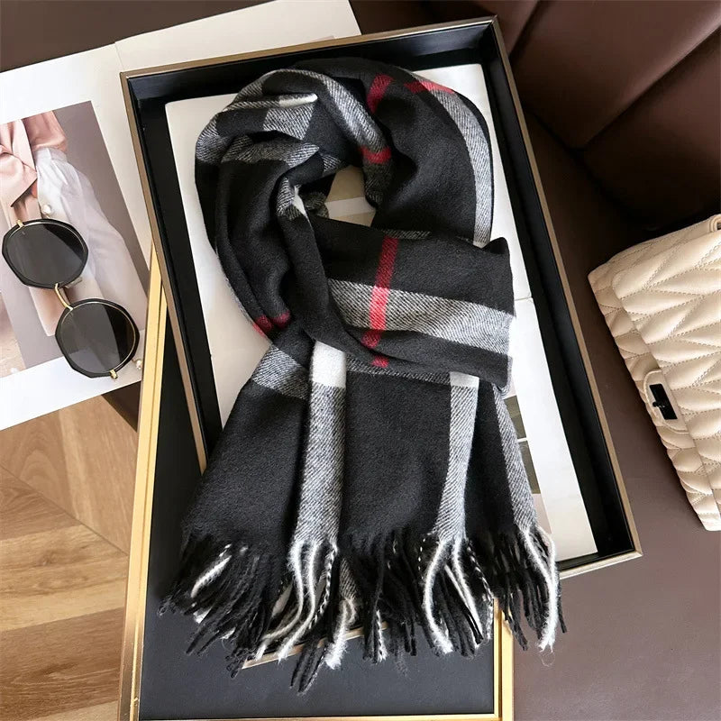 Fashionable cashmere imitation scarf for autumn and winter