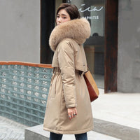 warm padded faux fur coat