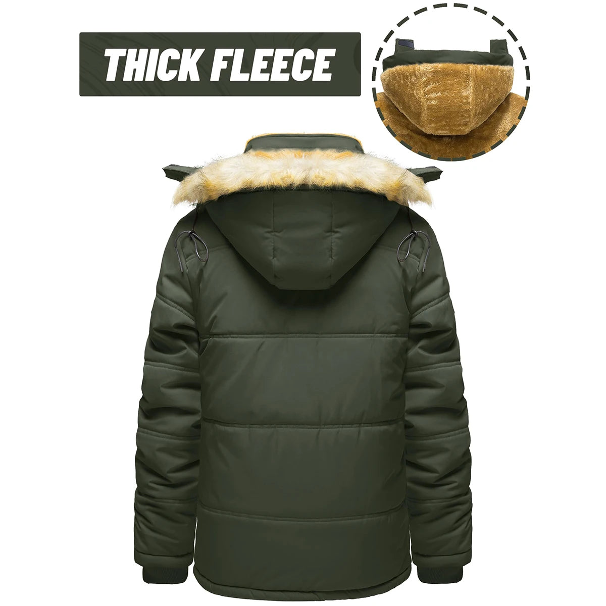 TACVASEN Fleece Lined Parka Jacket