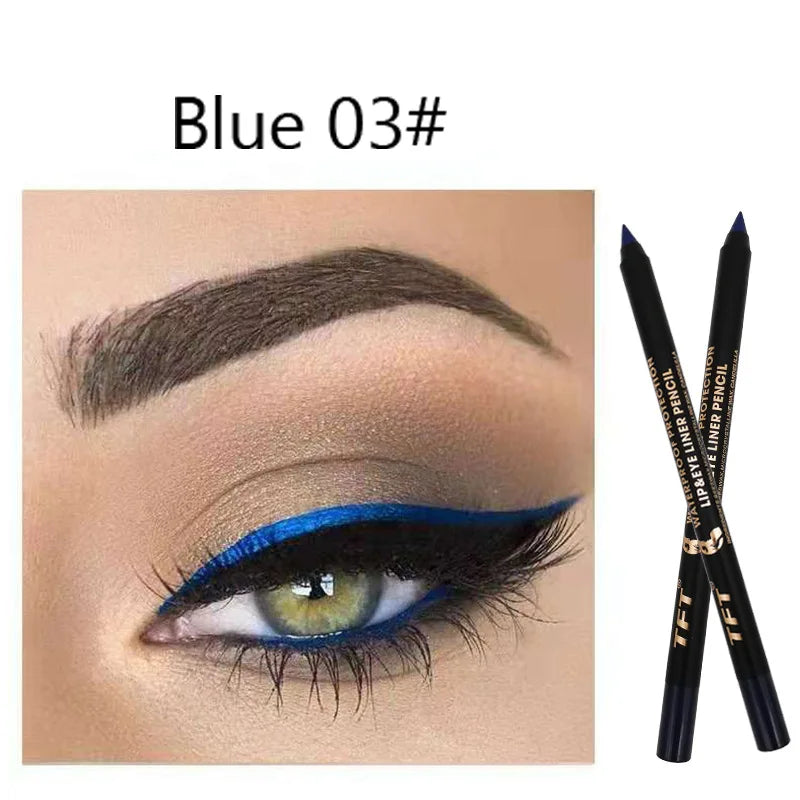 Long Lasting Eyeliner Pencil Colourful Pigment Waterproof Blue Black White Color Gel Eye Liner Pen Makeup Eye Beauty Cosmetics