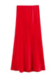 XNWMNZ Flowy Satin Midi Skirt