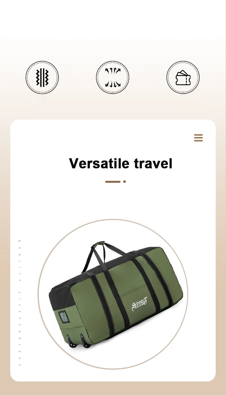 Unisex wheeled travel bag