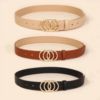 Versatile leather belt for women