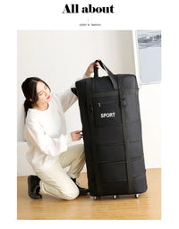 Oxford Expandable Foldable Rolling Travel Bag