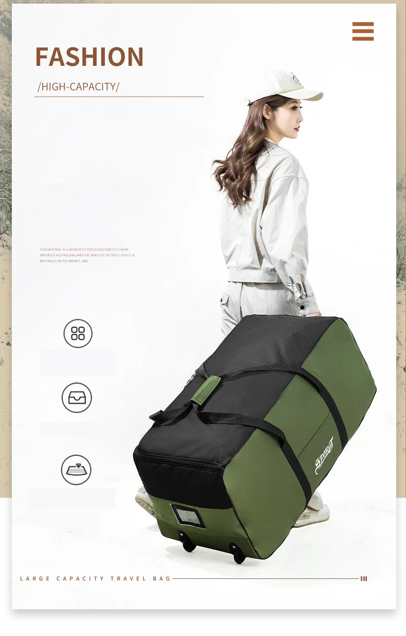 Unisex wheeled travel bag