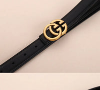 Women’s PU Leather Belt With Moon Temperament Button