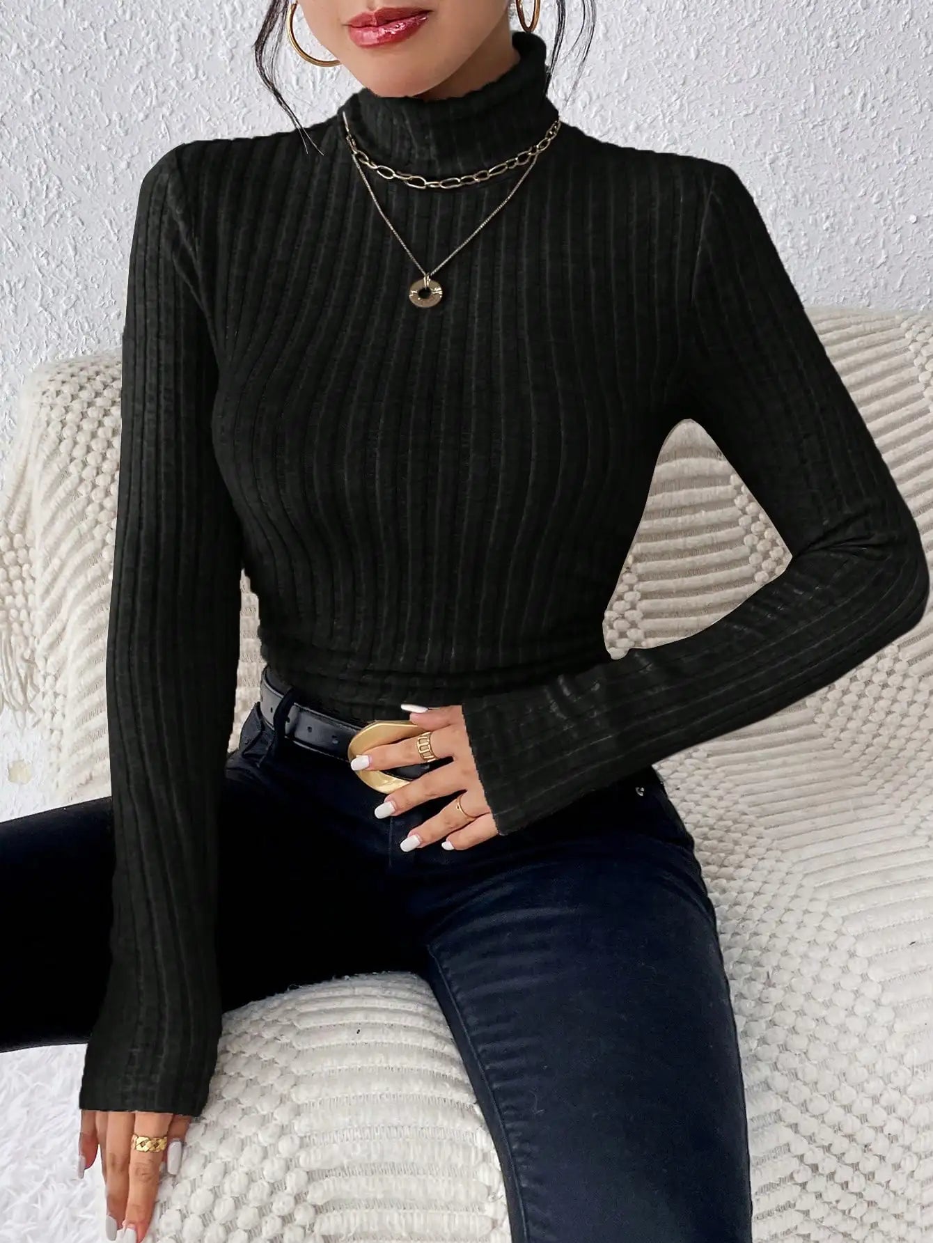 Long Sleeve Turtleneck Sweater