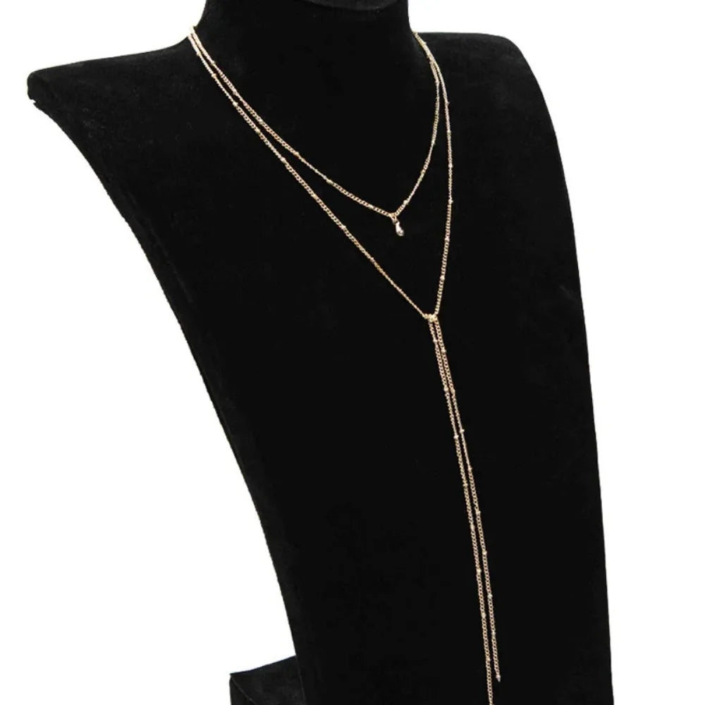 Single chain gold and silver choker necklace