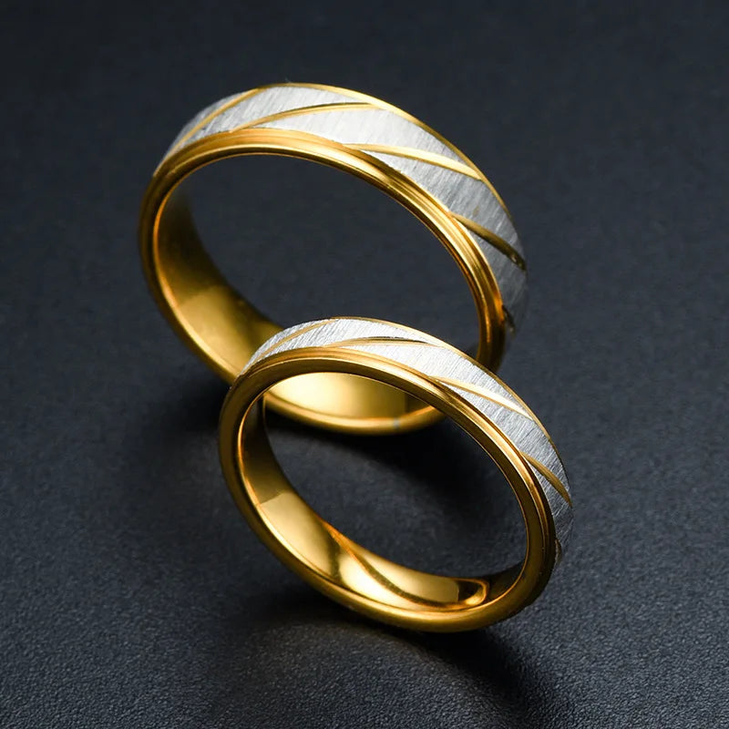 Unique Wave Pattern Couple Rings For (Men/Women)