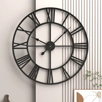 Large Size 3D Modern Wall Clock with Roman Numerals