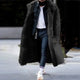 Thick faux fur coat solid cardigan