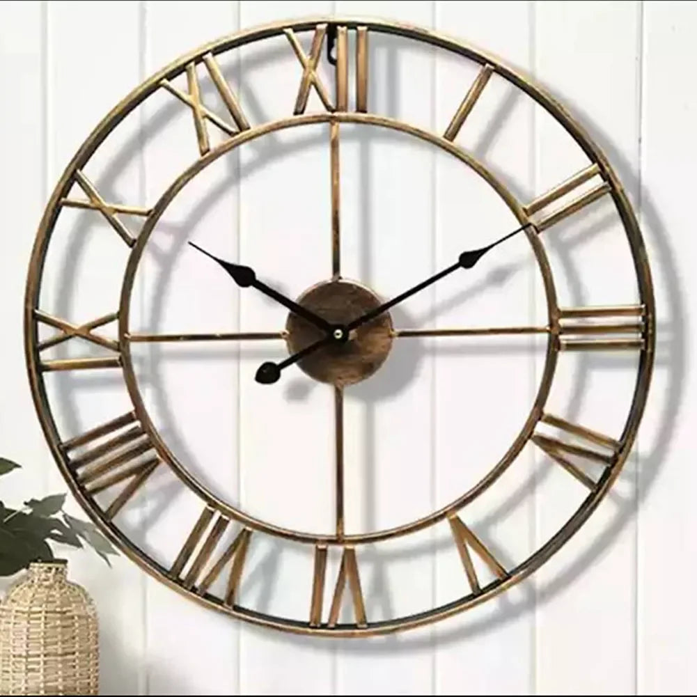 Large Size 3D Modern Wall Clock with Roman Numerals