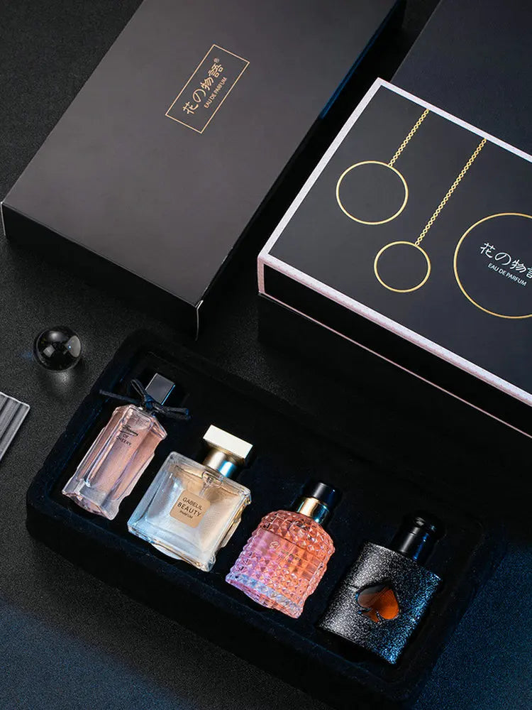 Coffret Cadeau Parfum Original 105 ml, Coffret Quatre Pièces, Parfum Frais et Longue Durée, Eau de Parfum, Parfum Floral Végétal, Parfum Frais