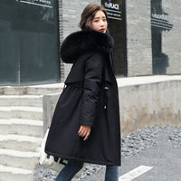 warm padded faux fur coat