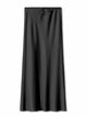 Long black satin skirts