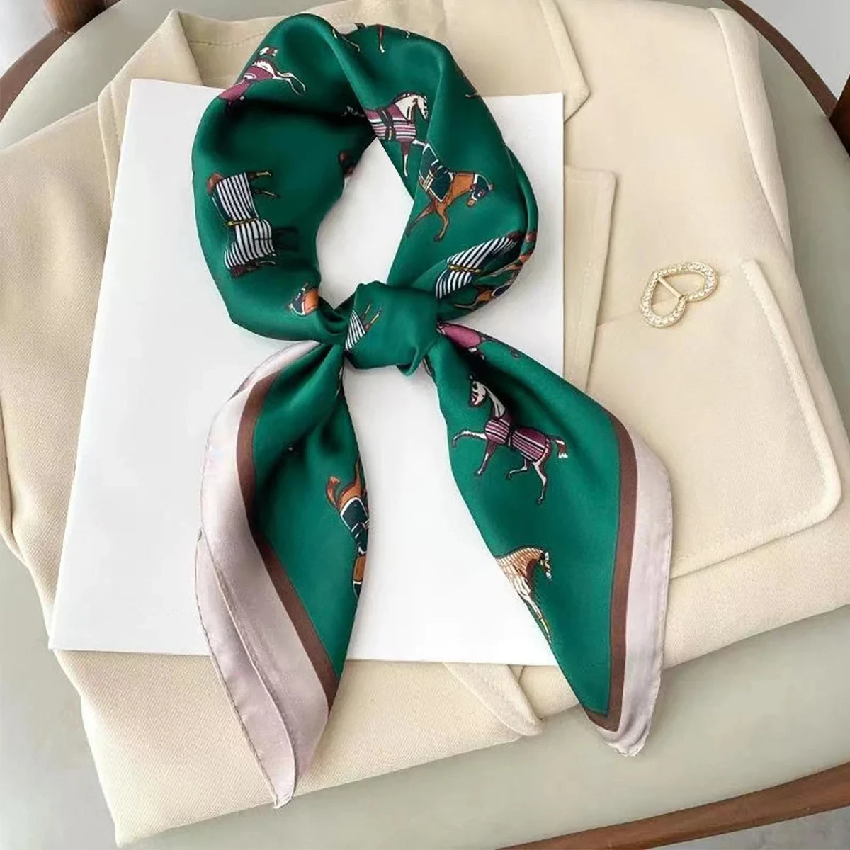 Luxury Brand Fashion Silk Square Scarf 70cm