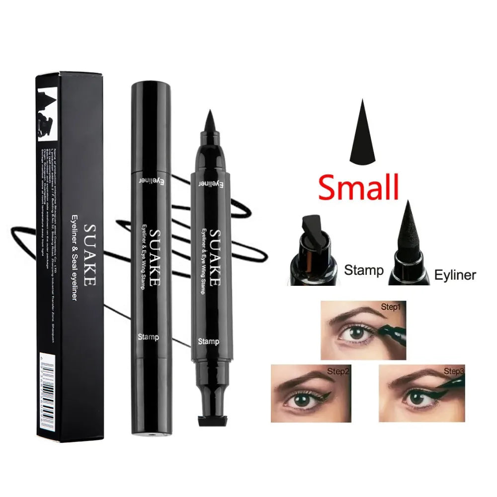 Liquid Eyeliner Stamp Marker Pen Waterproof Long Lasting Double-ended Cosmetic Makeup Eye Liner