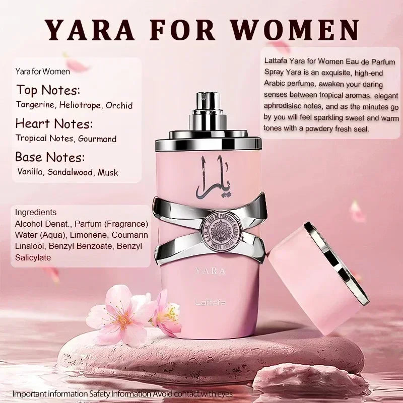 Original Perfume Spray 100ml Long Lasting Perfume for Men Yara Moi Tous Asad Perfume for Women Long Lasting Pheromones Gift