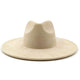 Suede fedora hat with heart shaped top, 3.75" brim