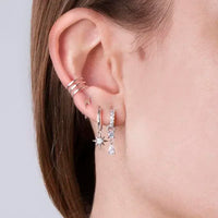 White crystal earrings (925)