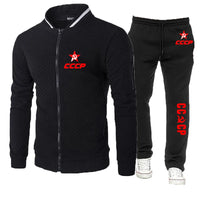 Crew neck jacket and sweatpants