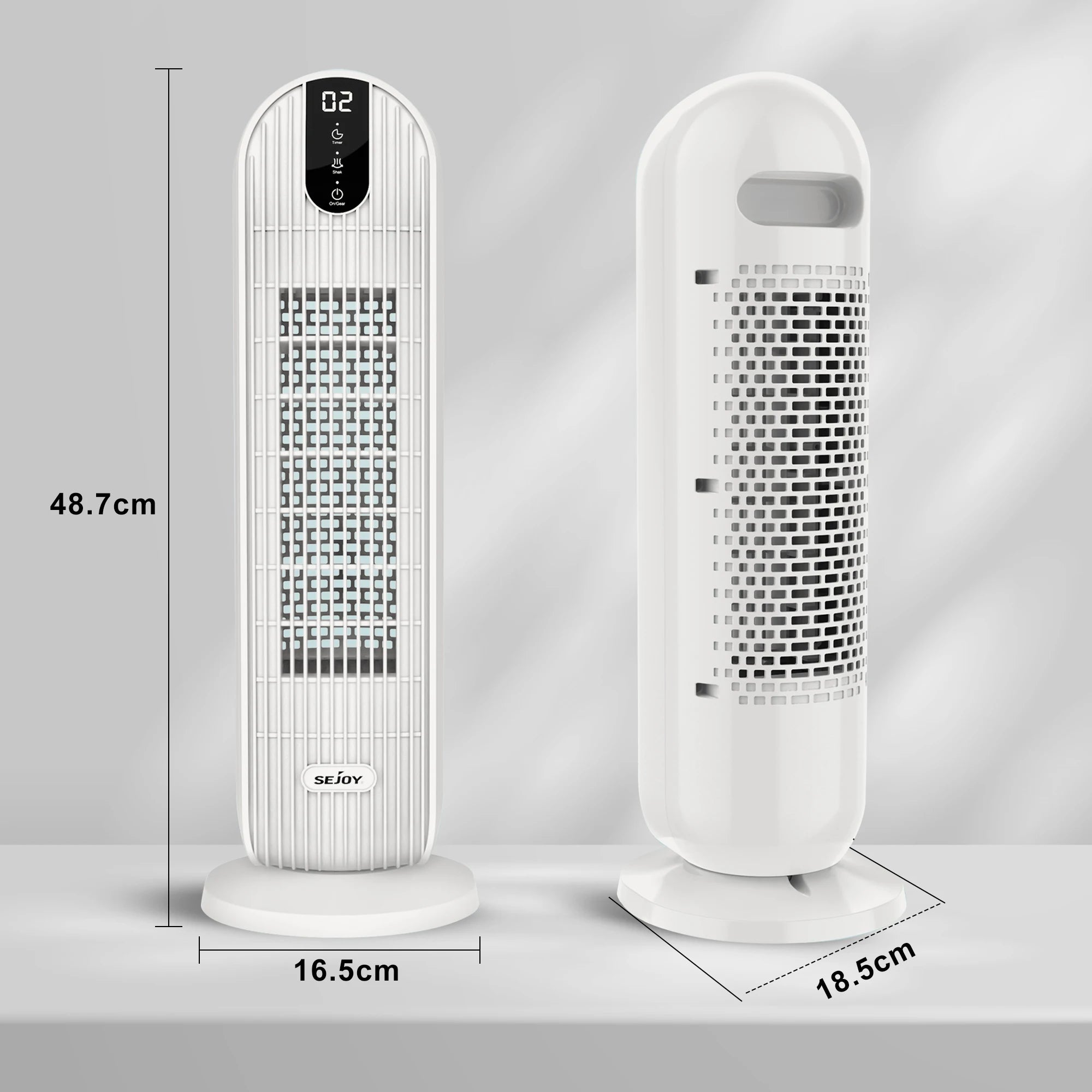 Sejoy 2000W Home Electric Heater 220v Space Heater PTC Ceramic Heater, with Timer, Auto Oscillation, 2 Speed Heating Fans