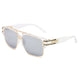 Luxury Retro Vintage Mirror Square Sunglasses