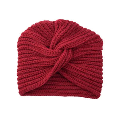 Knitted turban hat