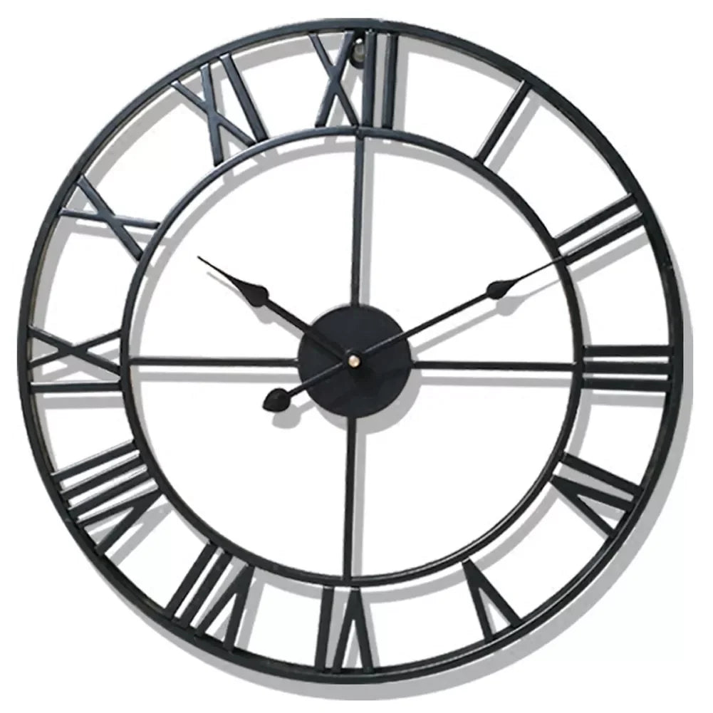 Large Size 3D Modern Wall Clock with Roman Numerals