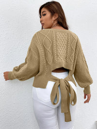 Pull ample en tricot de couleur unie