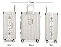 Travel Suitcase with USB Cup Holder, Aluminum Frame