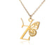 A - Z Initial Letter Collar Butterfly Necklace For WomenAzizaK