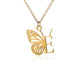 A - Z Initial Letter Collar Butterfly Necklace For WomenAzizaK