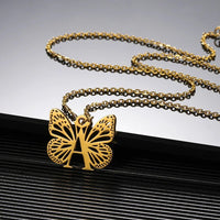 A - Z Initial Letter Collar Butterfly Necklace For WomenAzizaK