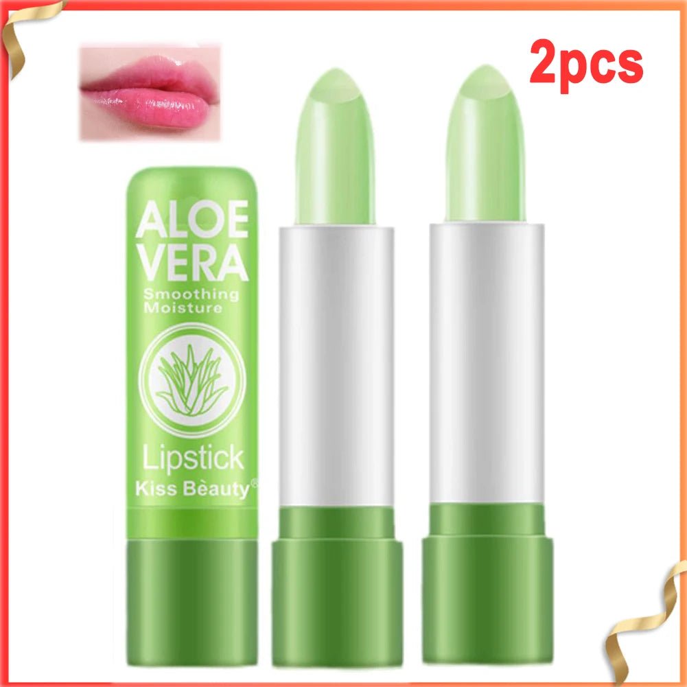 Aloe Vera Color Changing Lipstick, Long Lasting Nourishing Lip Care, Moisturizing and Fade ResistantAzizaK